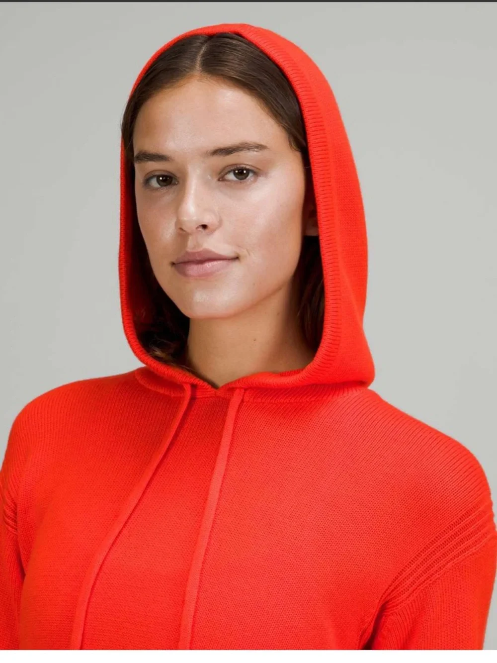 Lululemon Women’s Double knit Sweater Hoodie-Autumn Red size L